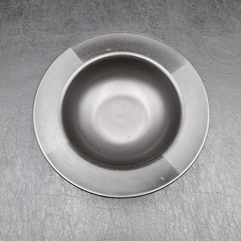 Nautica Matte Black Stoneware Soup Pasta Bowl Wide‎ Rim
